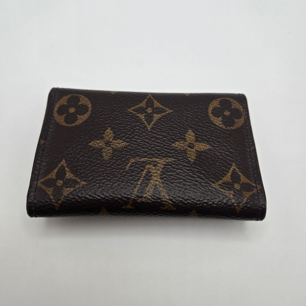 Louis Vuitton Key Holder Monogram Coated Canvas Leather Press-Stud Closure Brown - Picture 8 of 9